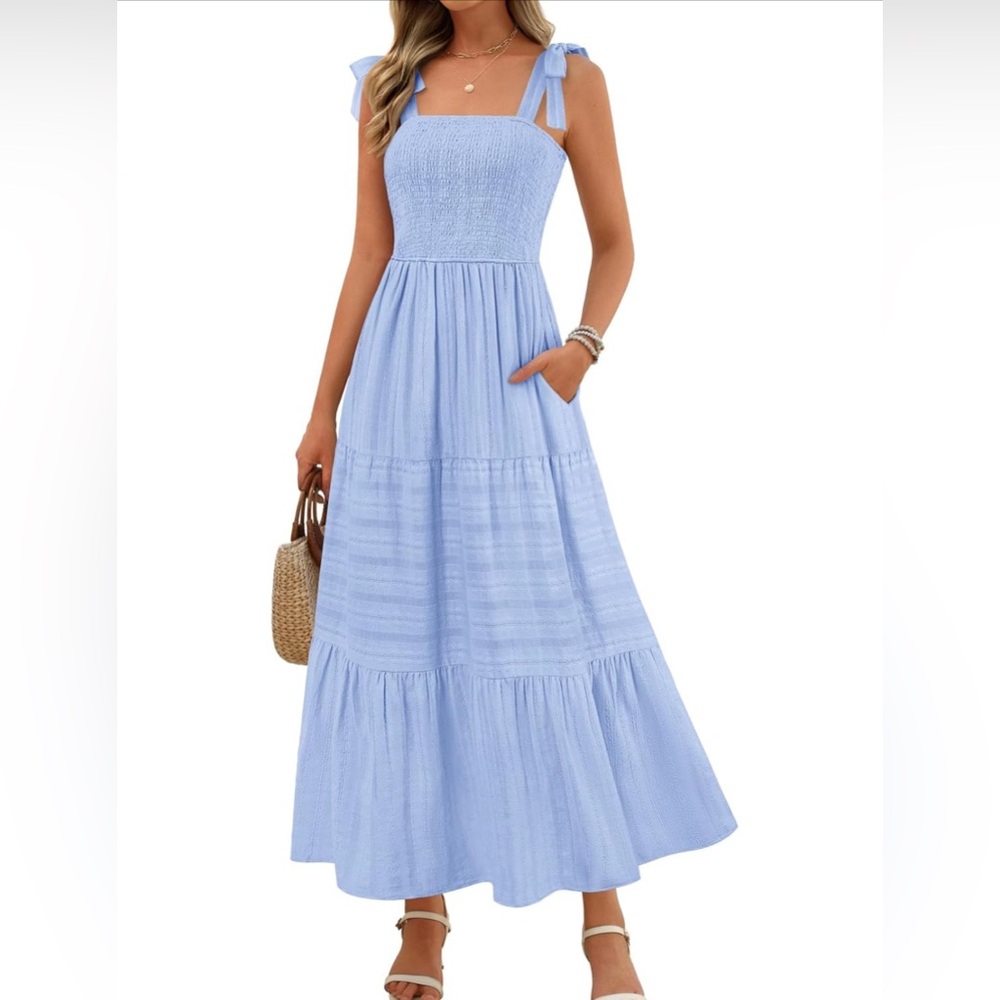 Elegant Blue Maxi Dress